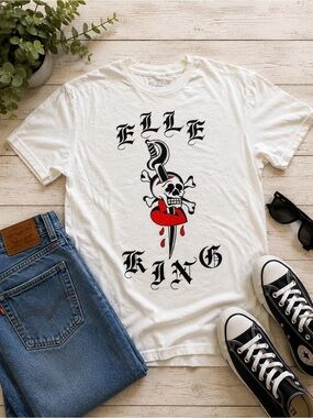 Elle King White Concert Tee Double Sided Graphic T Shirt Indie Sleeze NEW 2XL